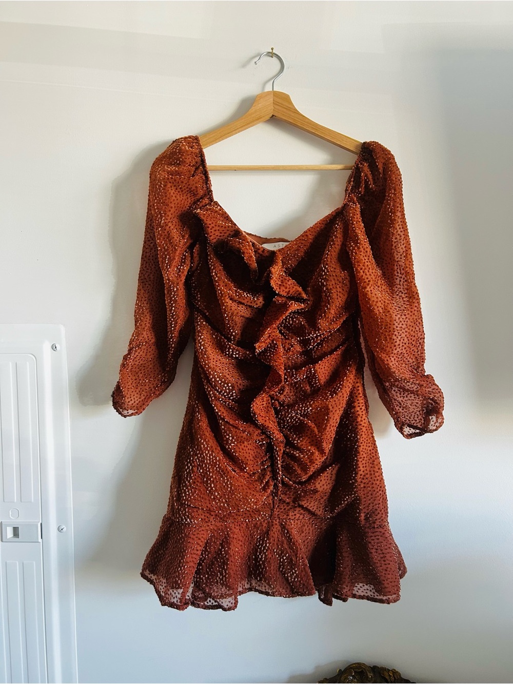 Revolve ASTR The Label Sephra Mini Cocktail Dress Ginger AS IS